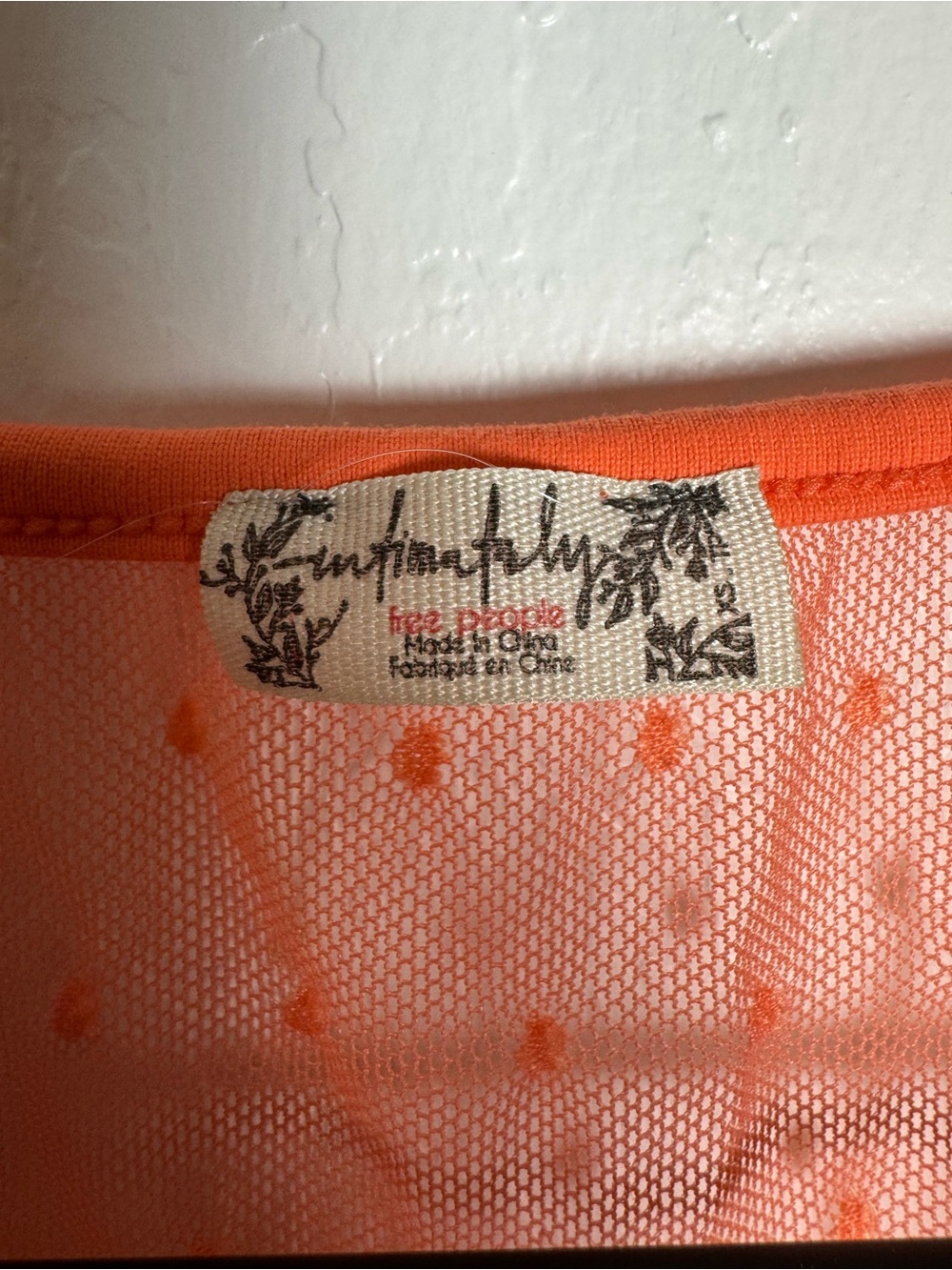Intimately FP Free People Blush Up Neon Orange Ruched Front Blouse - Picture 4 of 11